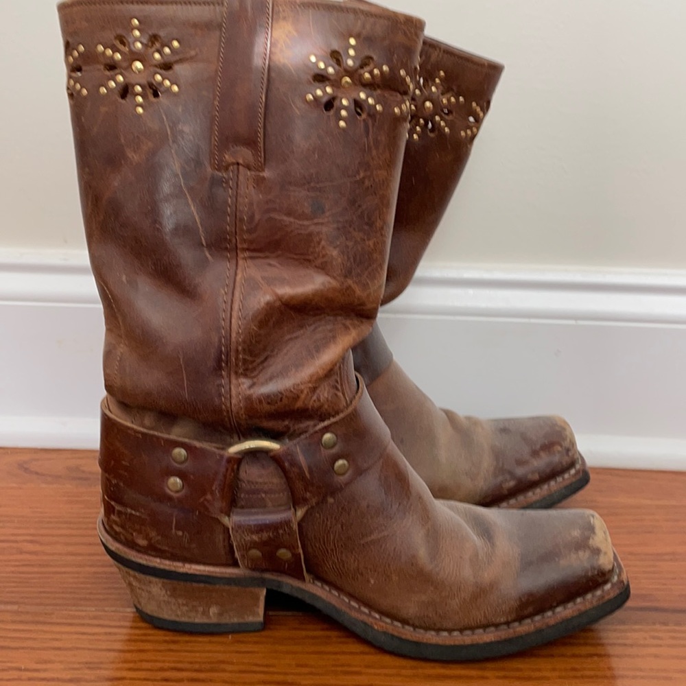 Frye Harness Boot with star detail